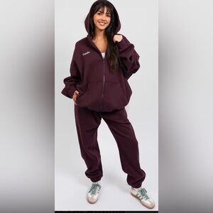 UNISEX MEN/WOMEN Burgundy COMFRT CLOUD FULL ZIP HOODIE SZ LG MEN / XL  WOMEN NWT